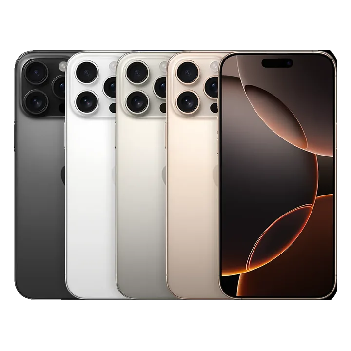 Imagem de referência da linha iPhone 16 Pro Max